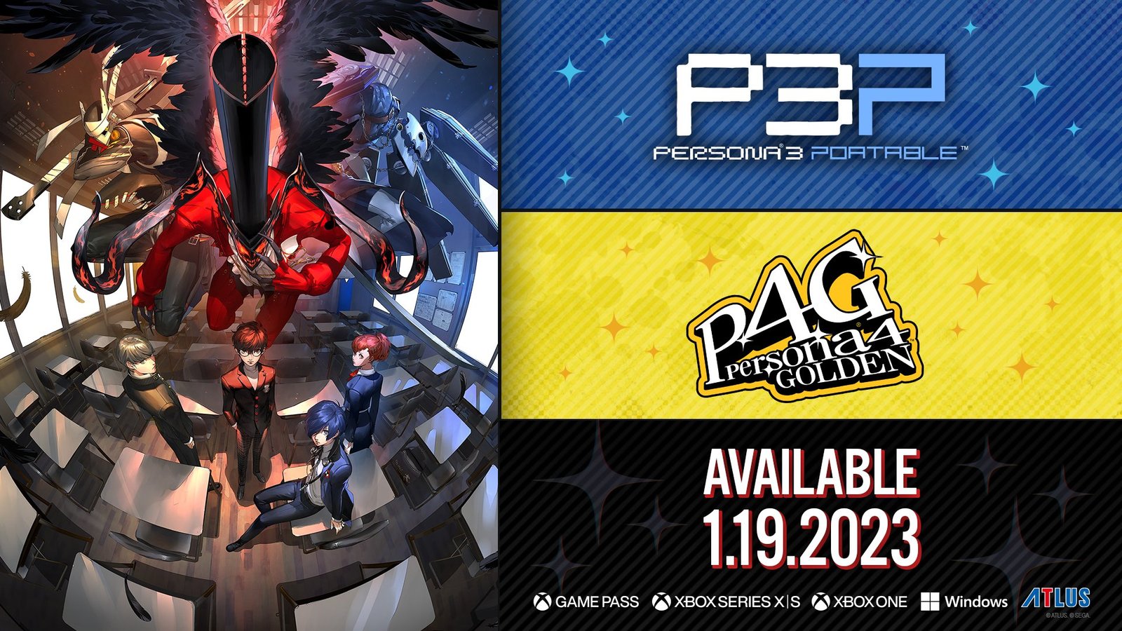 سيتم إصدار Persona 3 Portable و Persona 4 Golden في يناير القادم