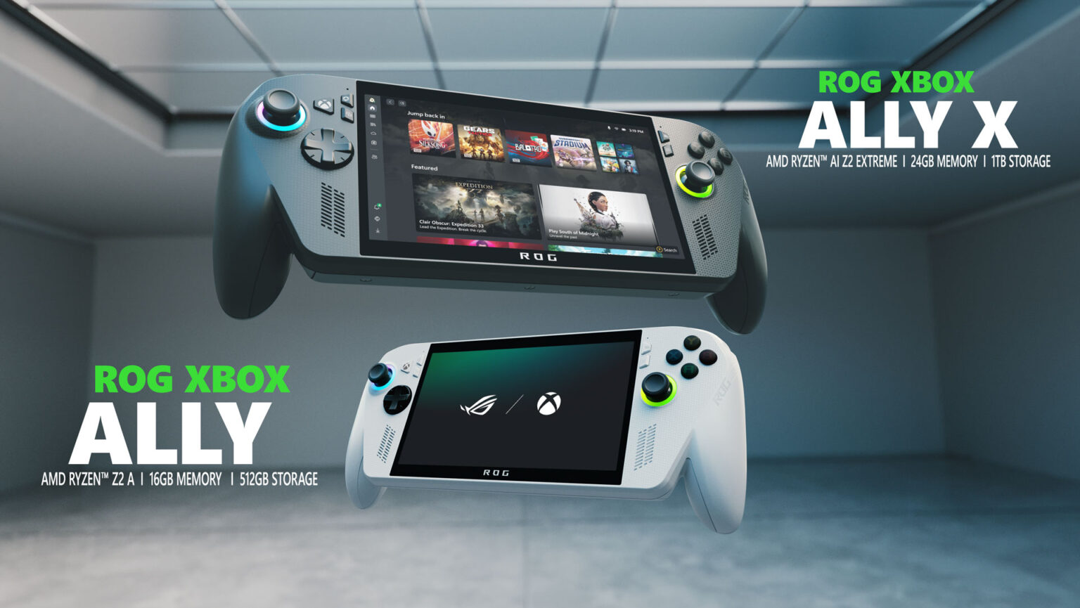 الإعلان رسميًا عن ROG Xbox Ally 1 الإعلان رسميًا عن ROG Xbox Ally