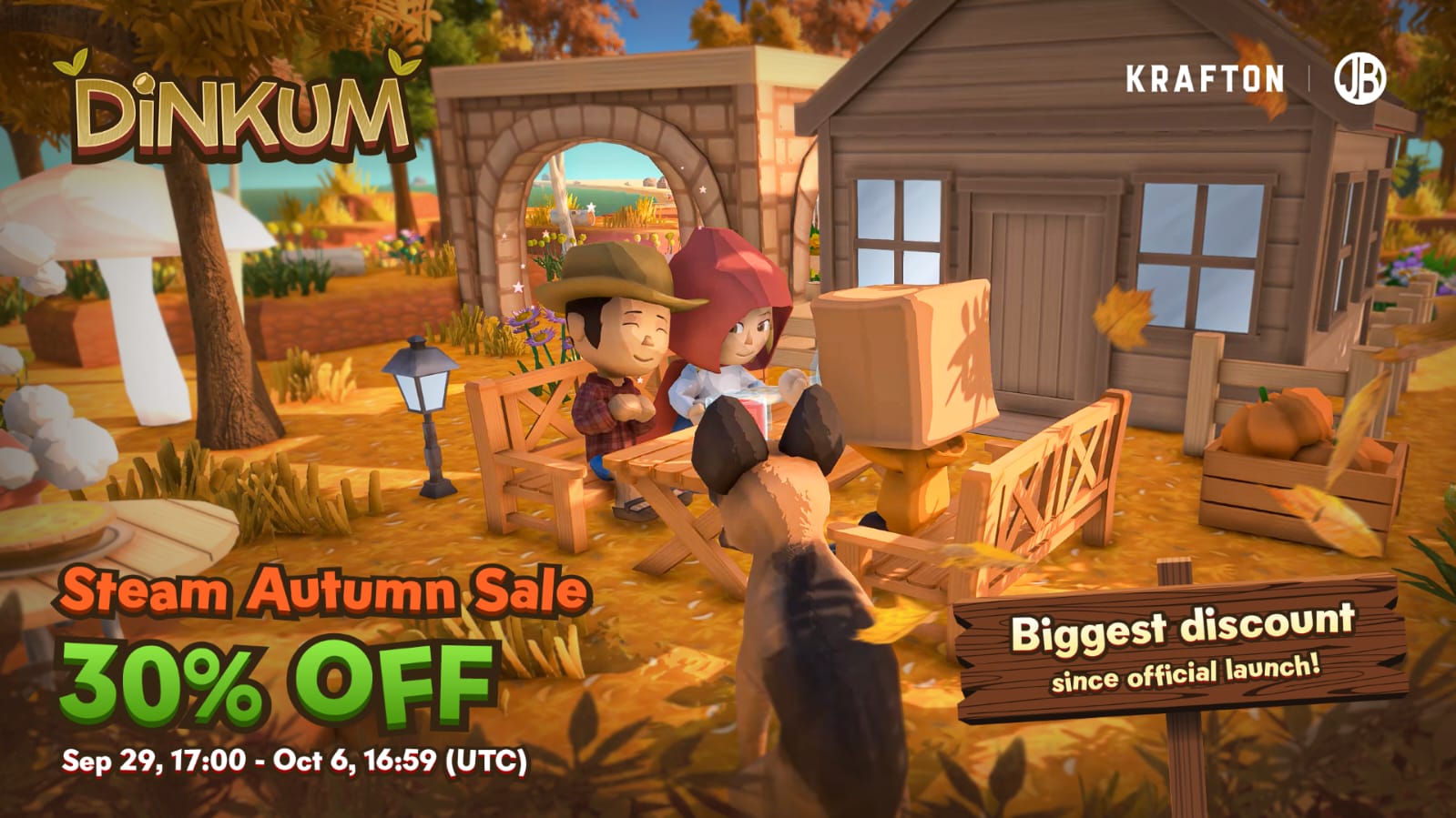 كرافتون تجلب DINKUM إلى تخفيضات الخريف على متجر Steam